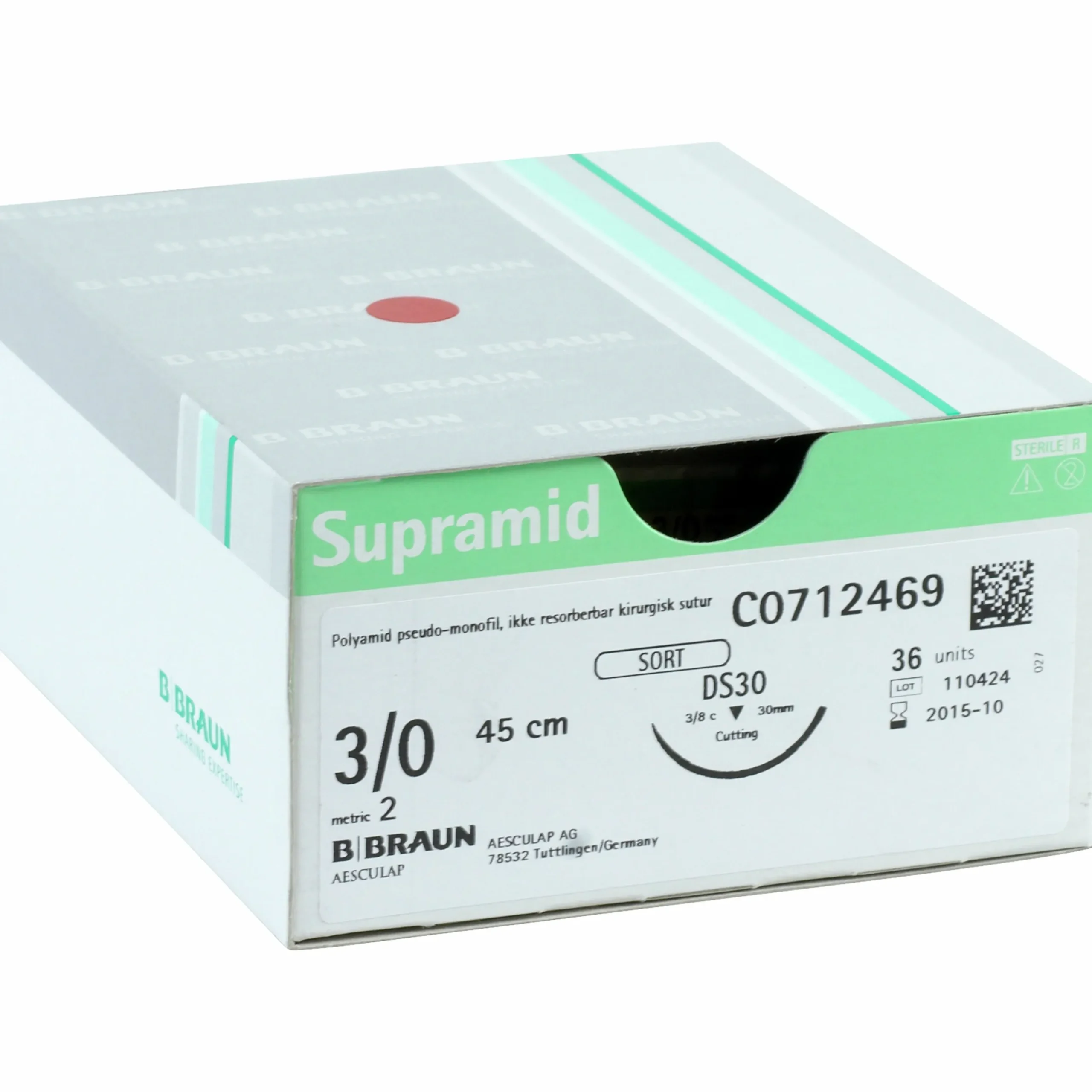 Suturtråd Kruuse Supramid DS30 Sterilförpackade /st