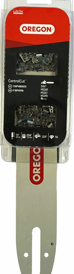 Svärd- & Kedjepaket Oregon Svärd 13" + 2 kedjor 0,325" 1,5mm