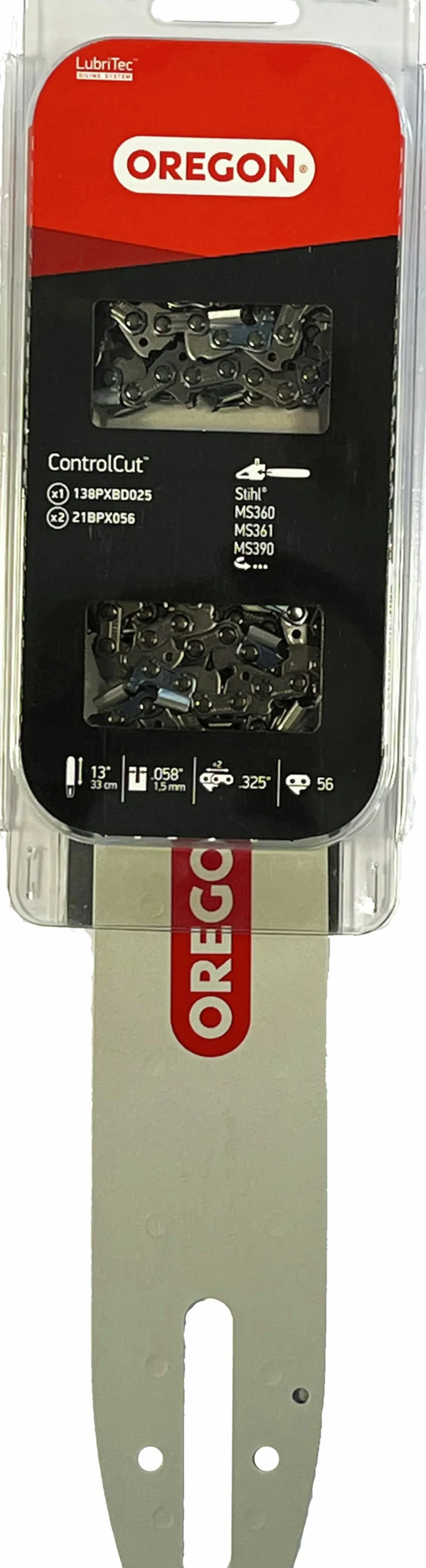 Svärd- & Kedjepaket Oregon Svärd 13" + 2 kedjor 0,325" 1,5mm