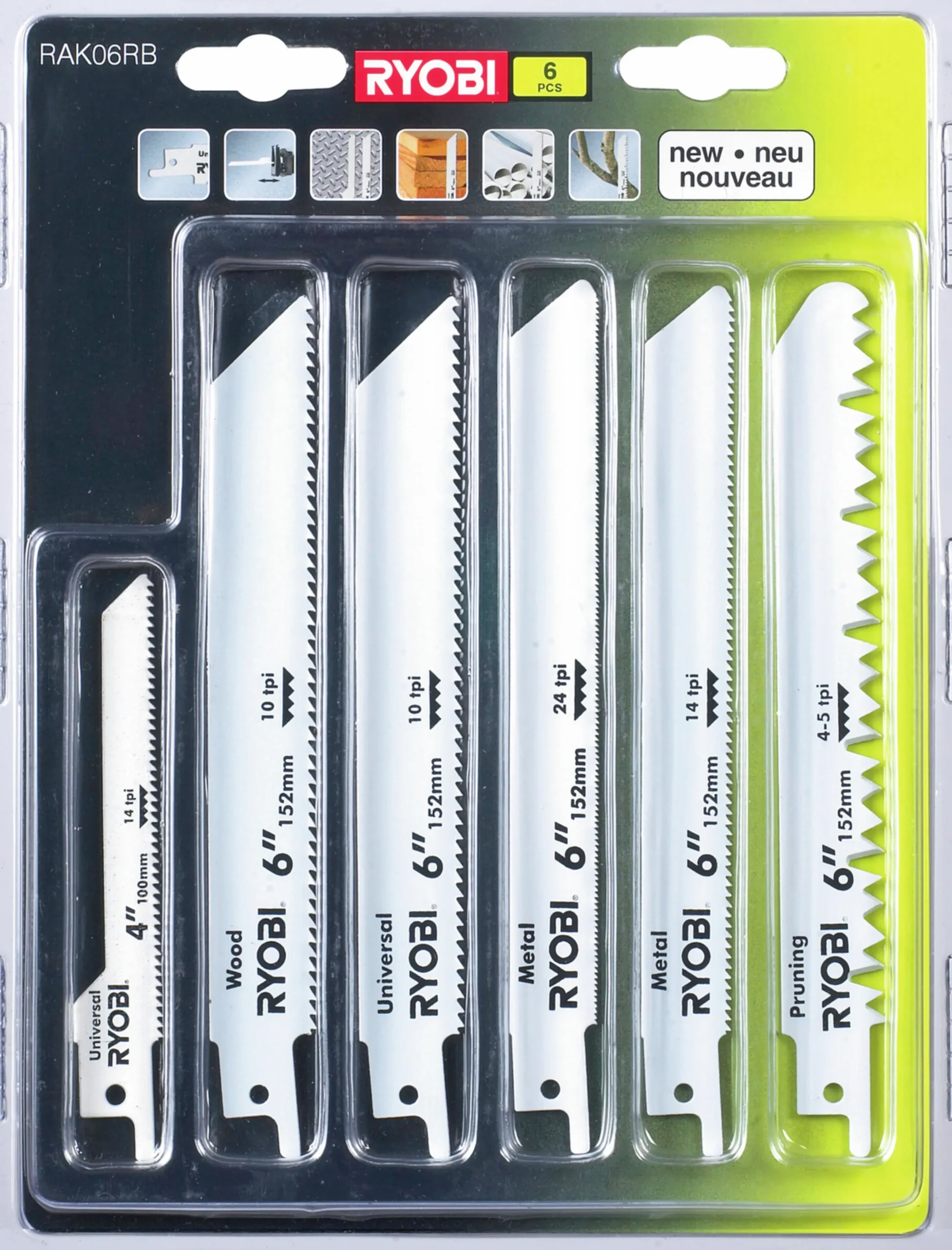 Tigersågbladset Ryobi 6-p