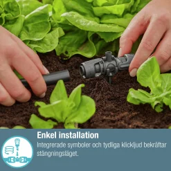 T-koppling Gardena MicroDrip m spridarfäste 1/2