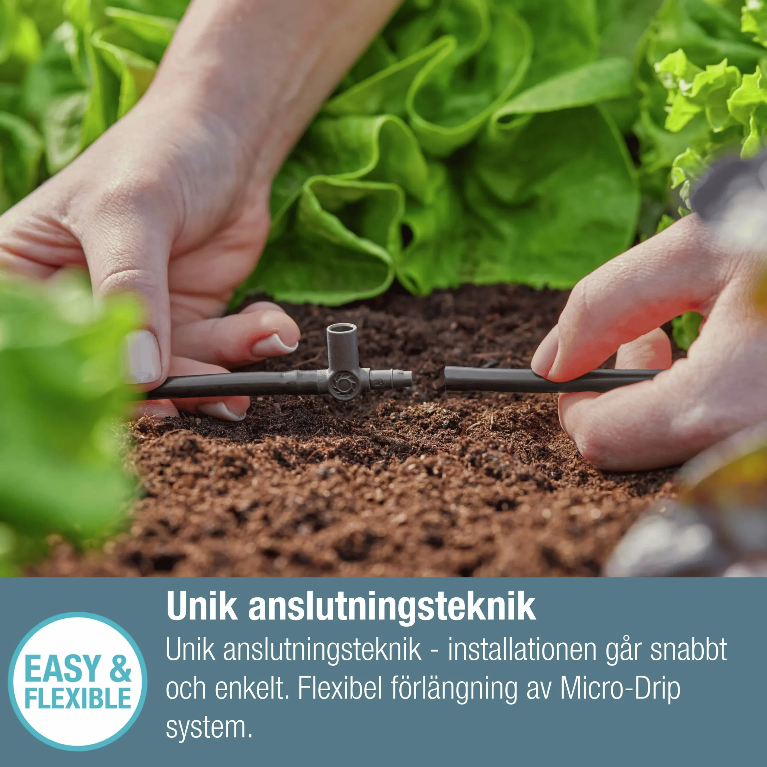T-koppling Gardena MicroDrip m spridarfäste 3/16" 5-p