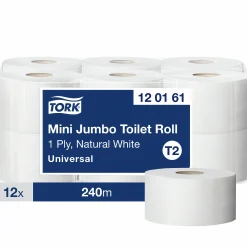 Toalettpapper Tork Mini Jumbo Universal 12 rullar x 240 m (120161)