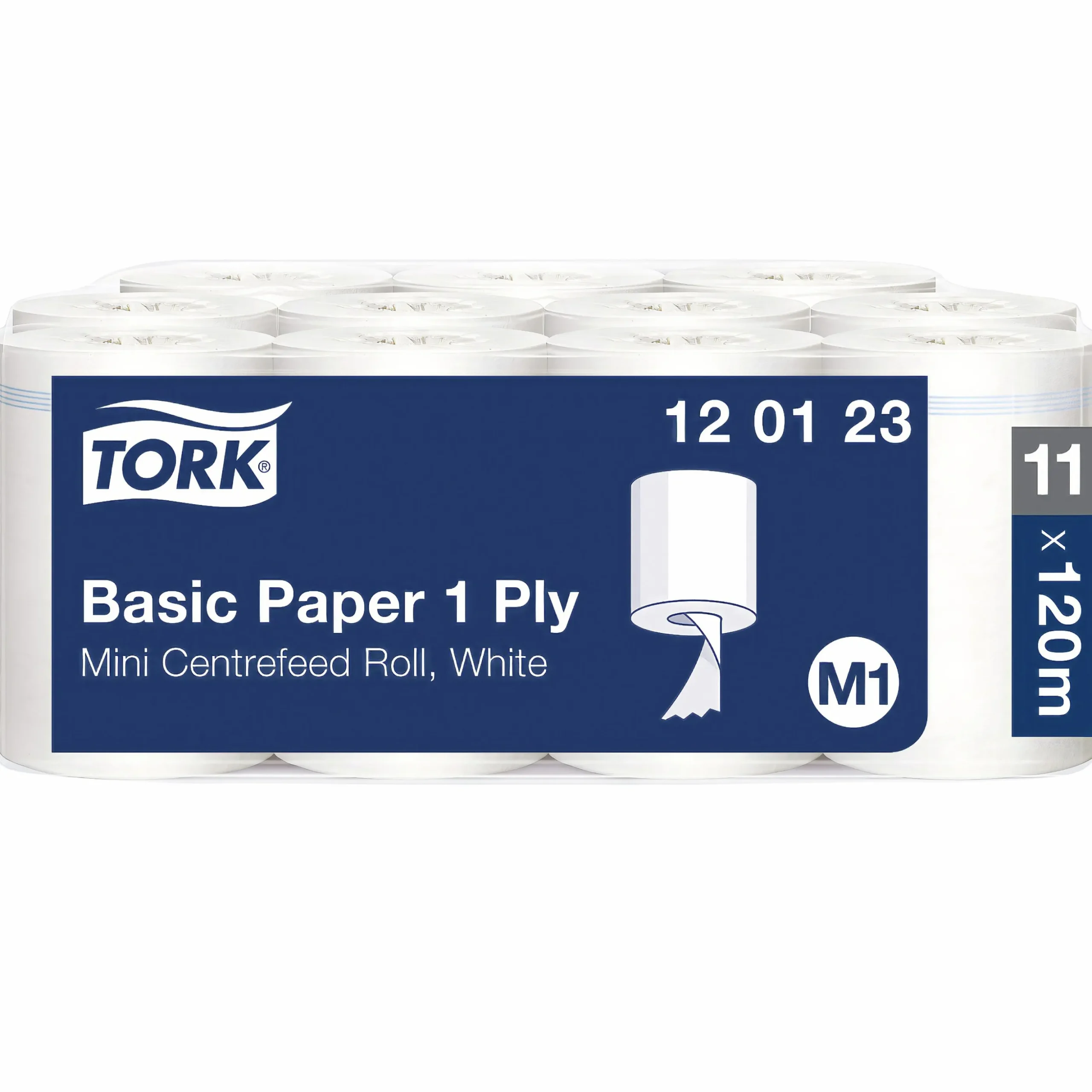 Torkpapper Tork Basic 1-lagers M1 11 rullar x 120 m (120123)