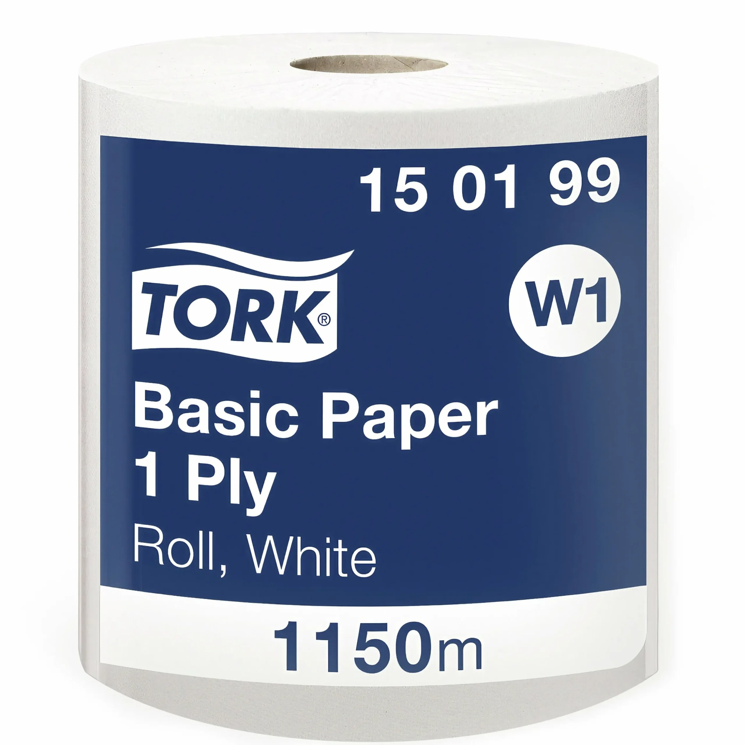 Torkpapper Tork Basic 1-lagers Vit 1 rulle x 1150 m (150199)