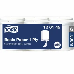 Torkpapper Tork Basic 1-lagers M2 300m 6-p (120145)