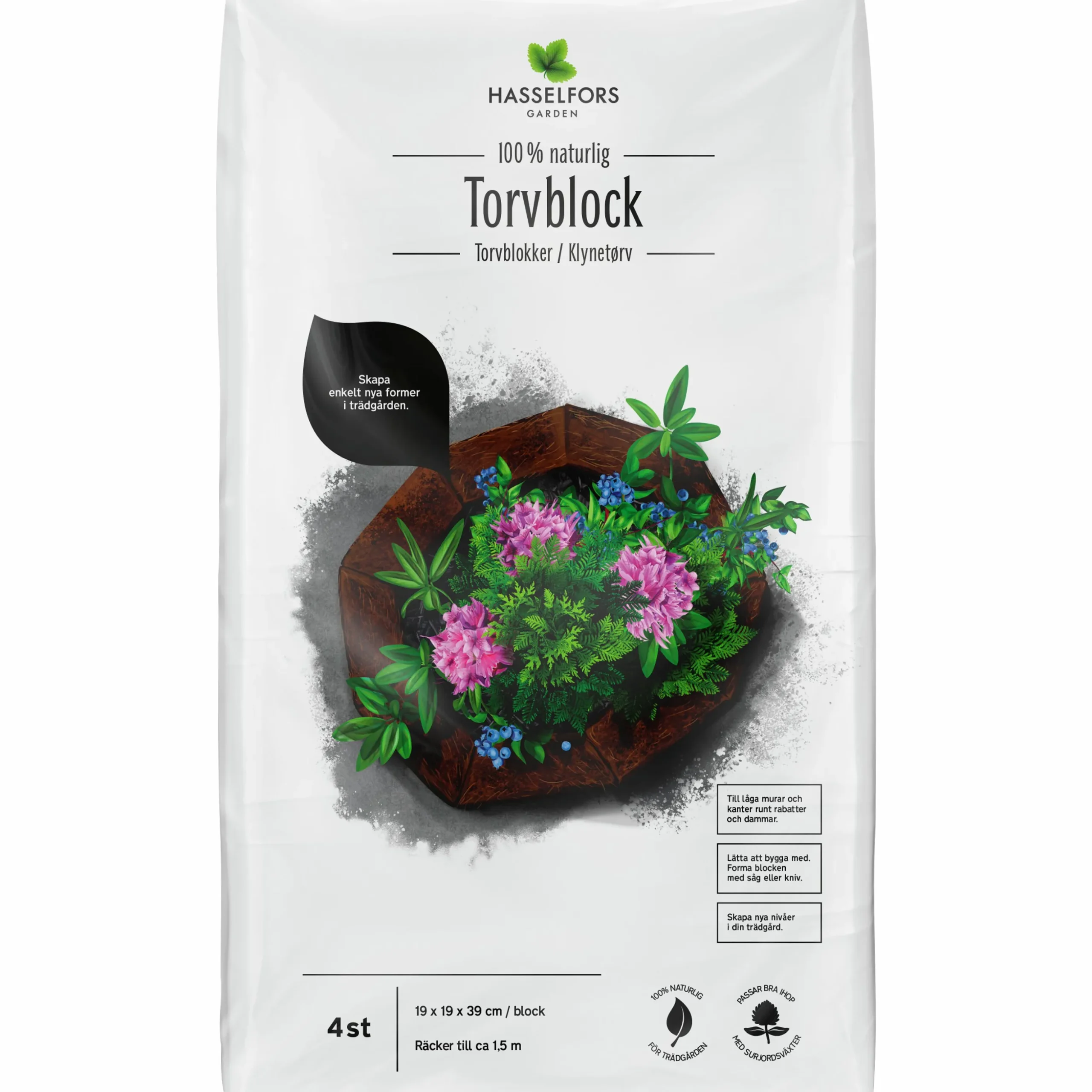 Torvblock Hasselfors 20kg
