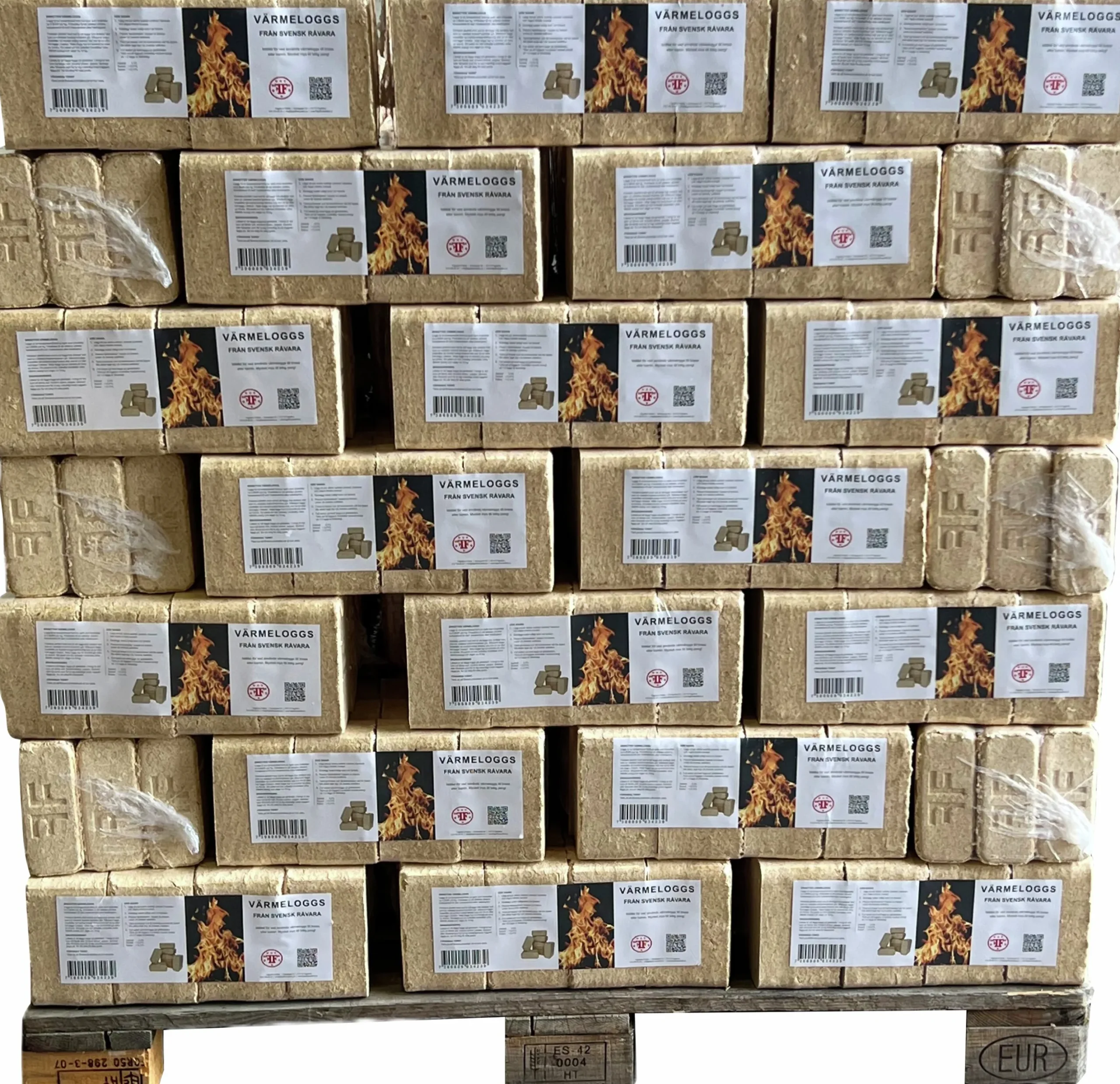Träbriketter Fågelfors Värmeloggs Helpall 72x10kg (hemleverans)