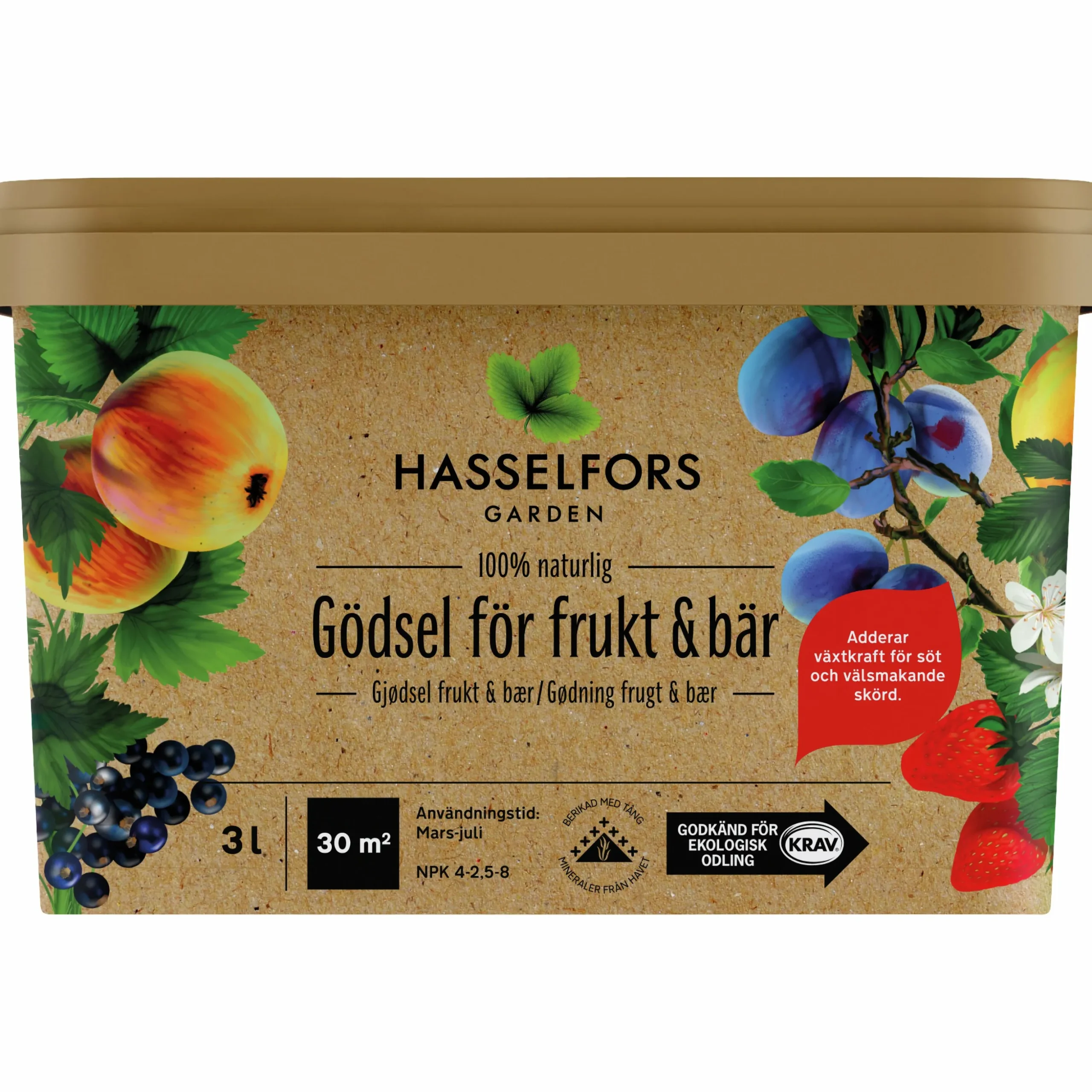 Trädgårdsgödsel Hasselfors Gödsel för Frukt & Bär 3L