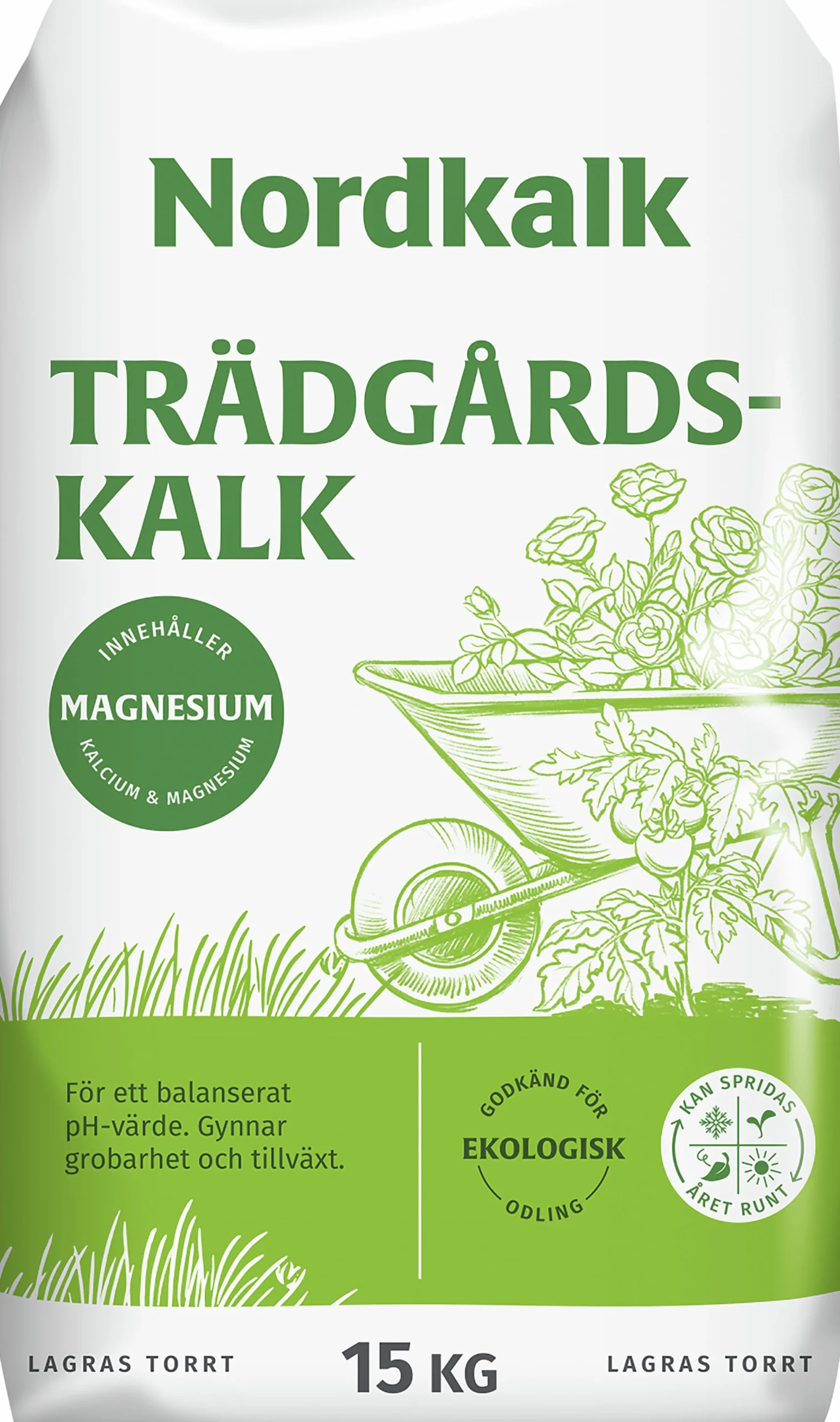 Trädgårdskalk Nordkalk 15kg