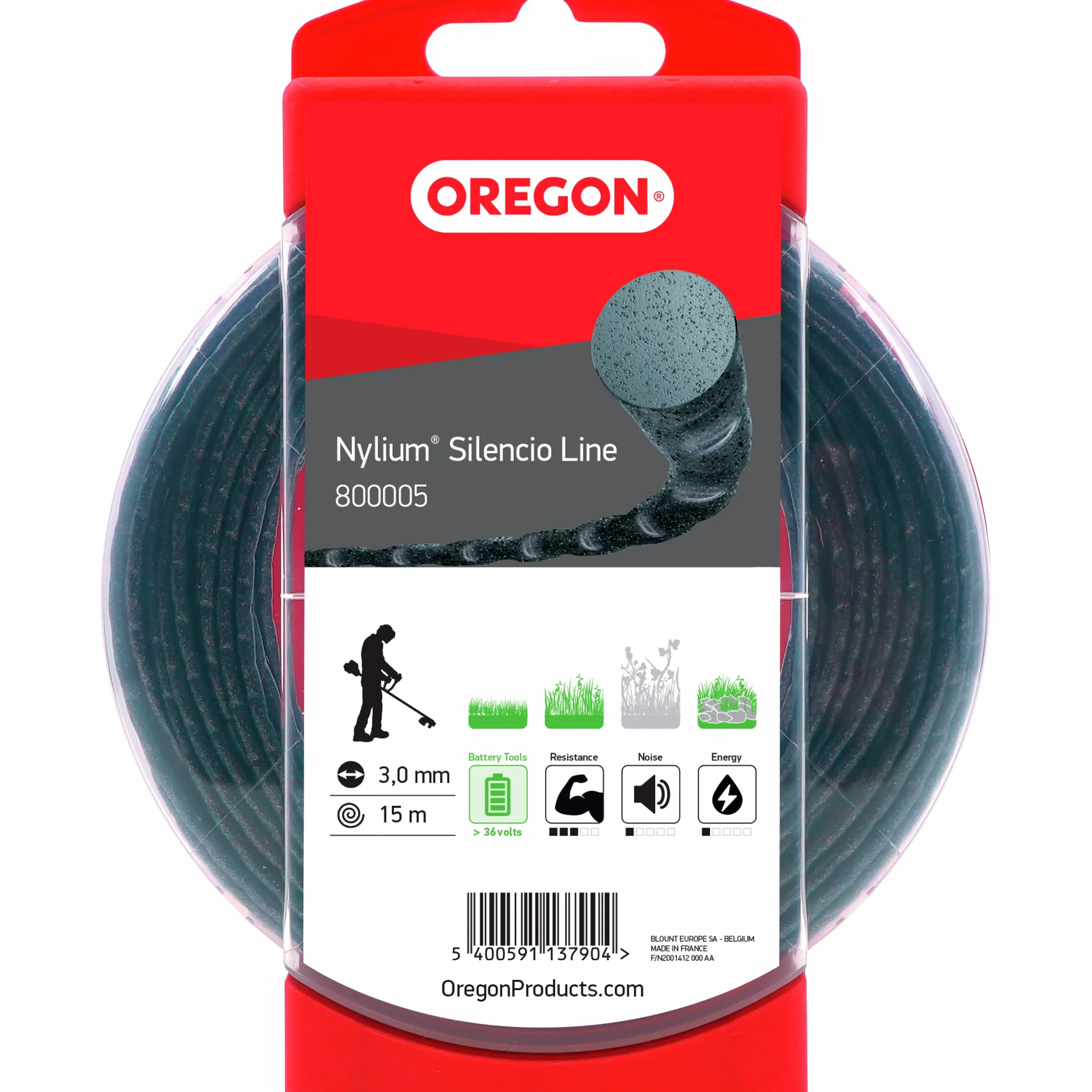 Trimmertråd Oregon Nylium Silencio Ø3,0mmx15m