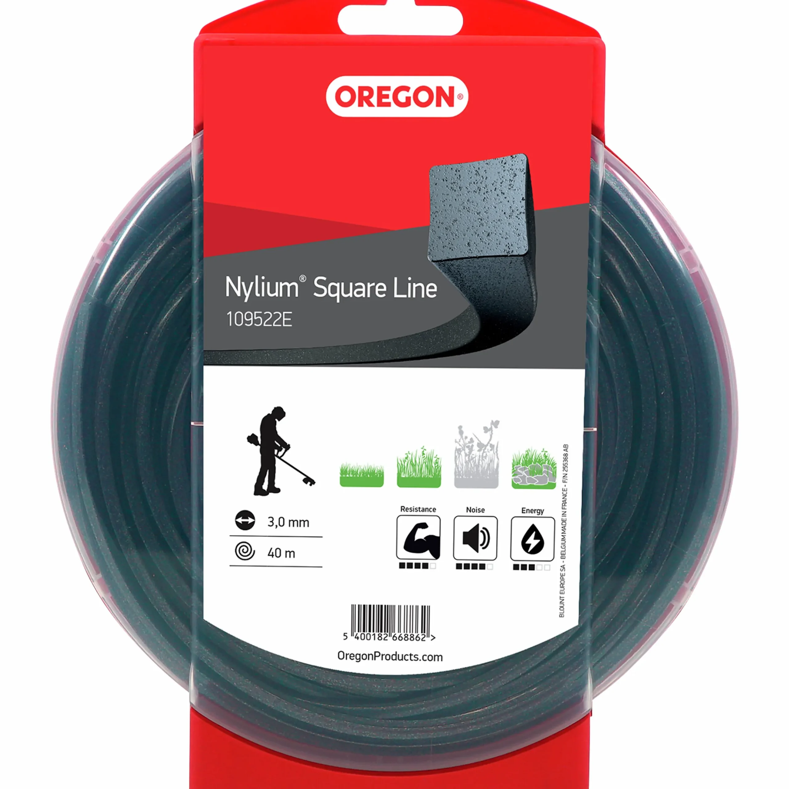 Trimmertråd Oregon Nylium Squareline 3,0 mm x 40 m