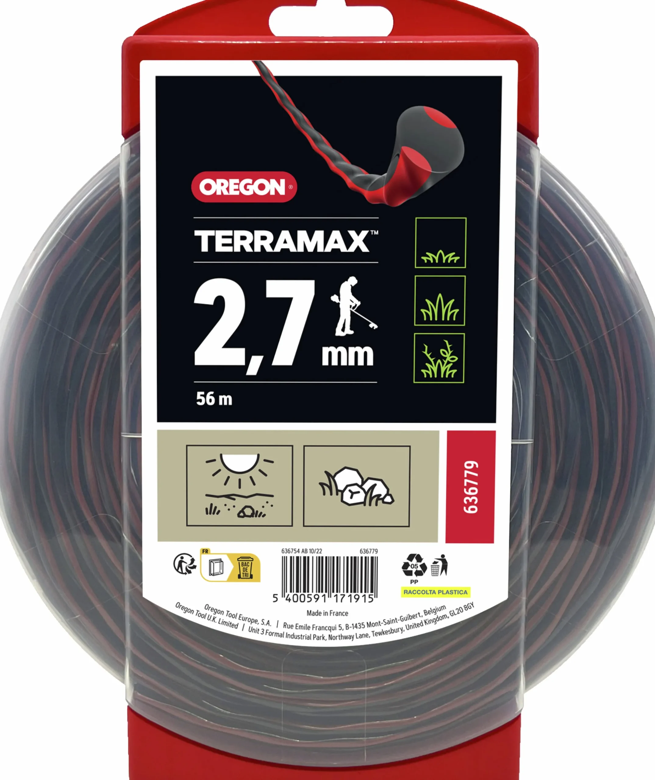Trimmertråd Oregon TerraMax 2,7mm x 56m Donut