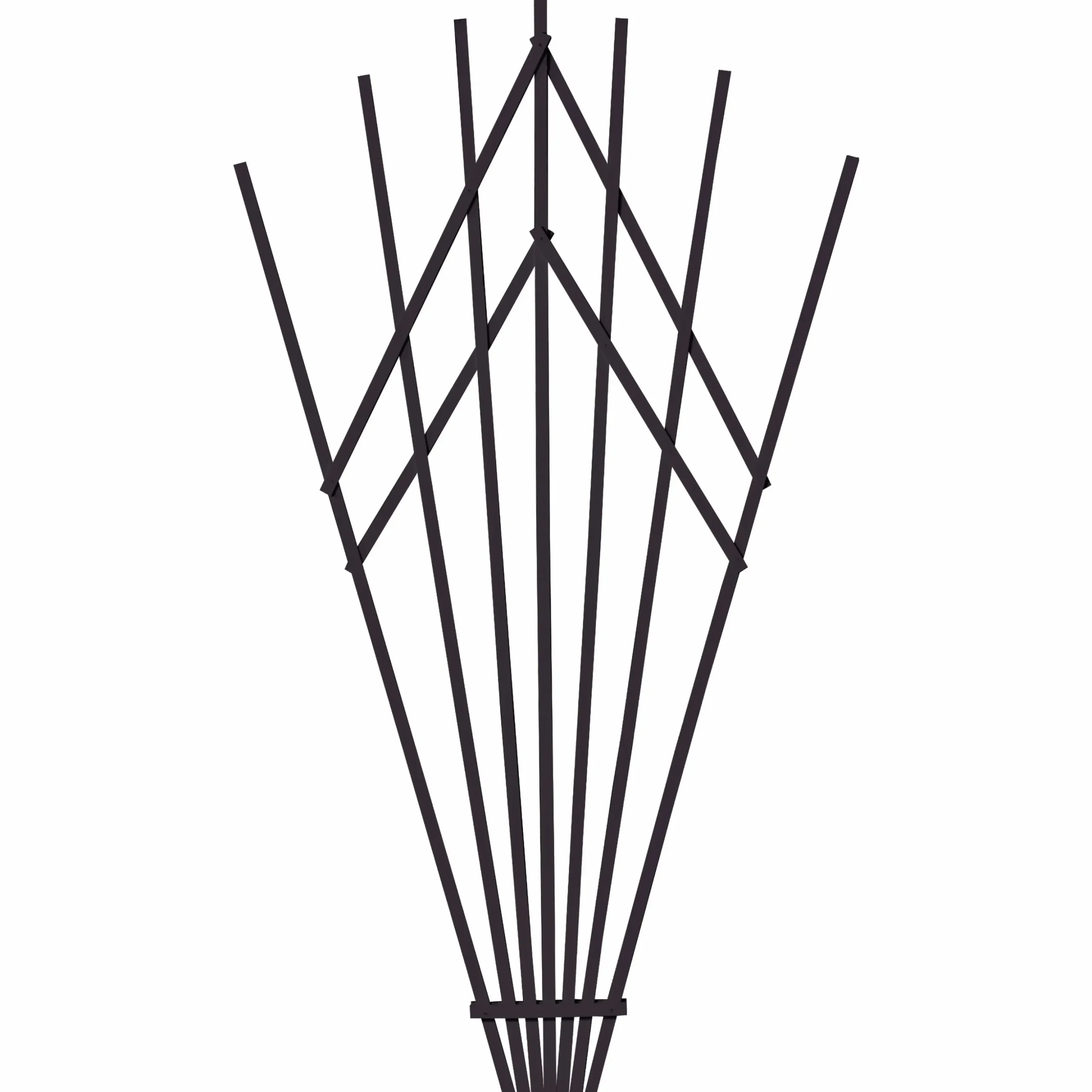 Träspalje Nyby Bruk Solfjäder Svart 200cm