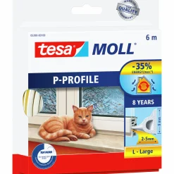 Tätningslist Tesa P-list vit 6m