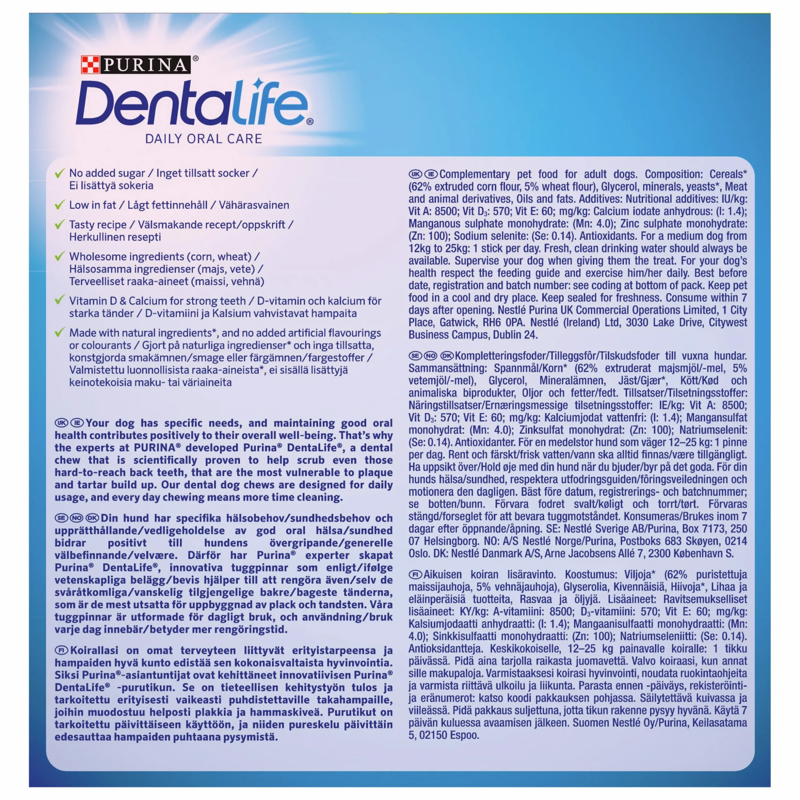 Tuggpinnar Purina DentaLife M 24-p