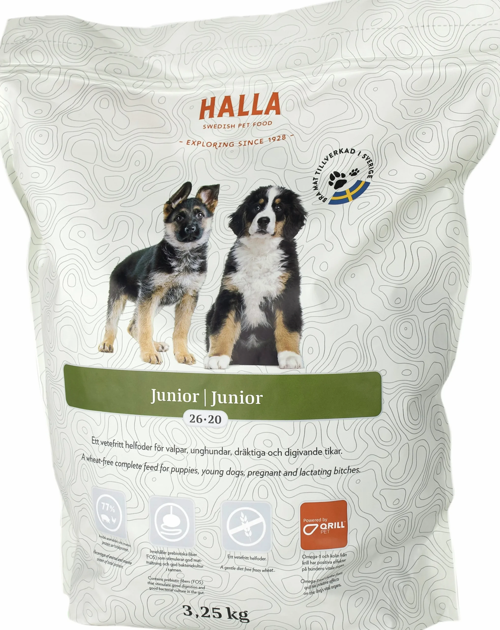 Valpfoder Halla Junior 3,25kg