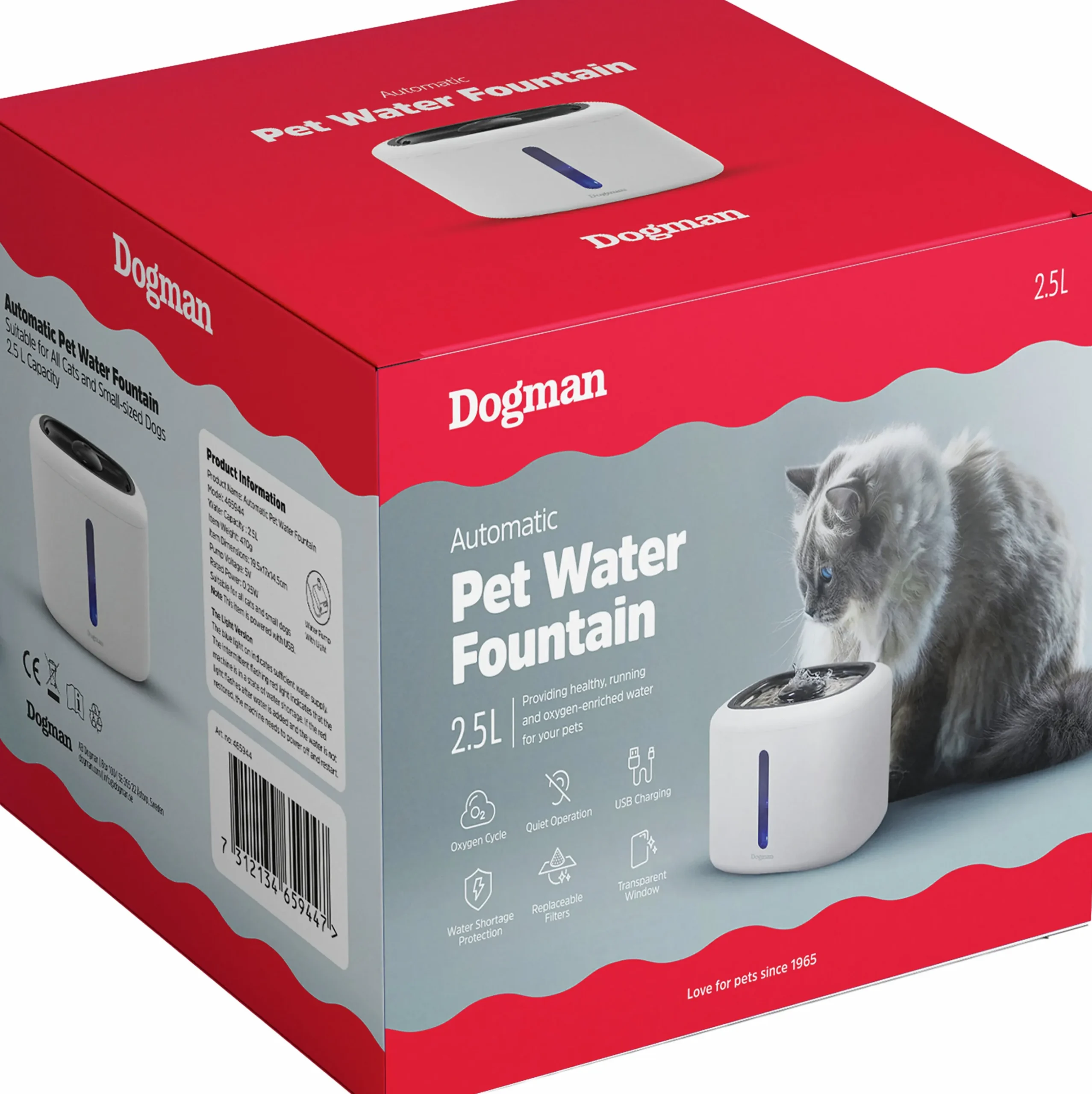 Vattenfontän Dogman 2,5L