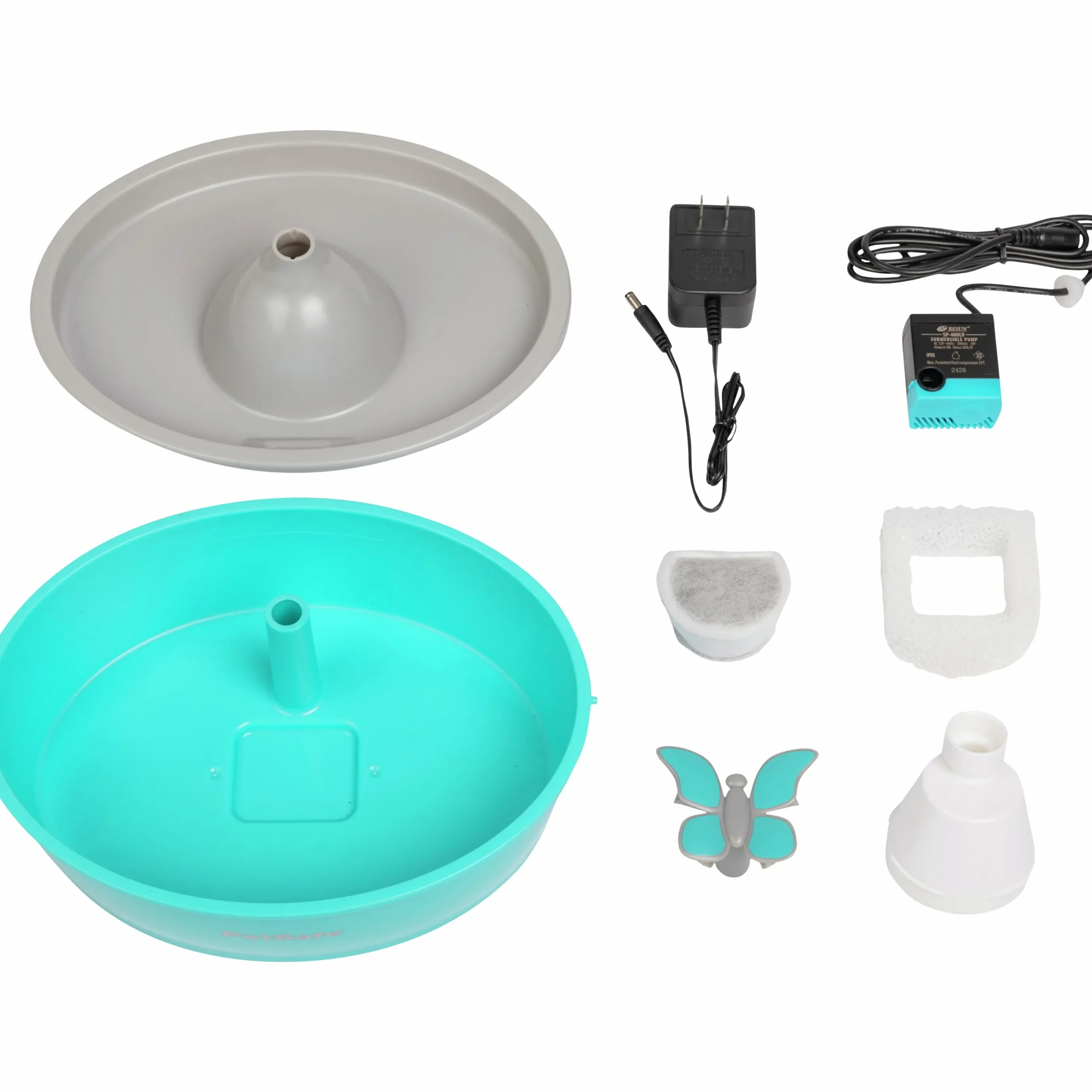 Vattenfontän Petsafe Drinkwell Fjäril Plast Turkos/Grå 1,5L