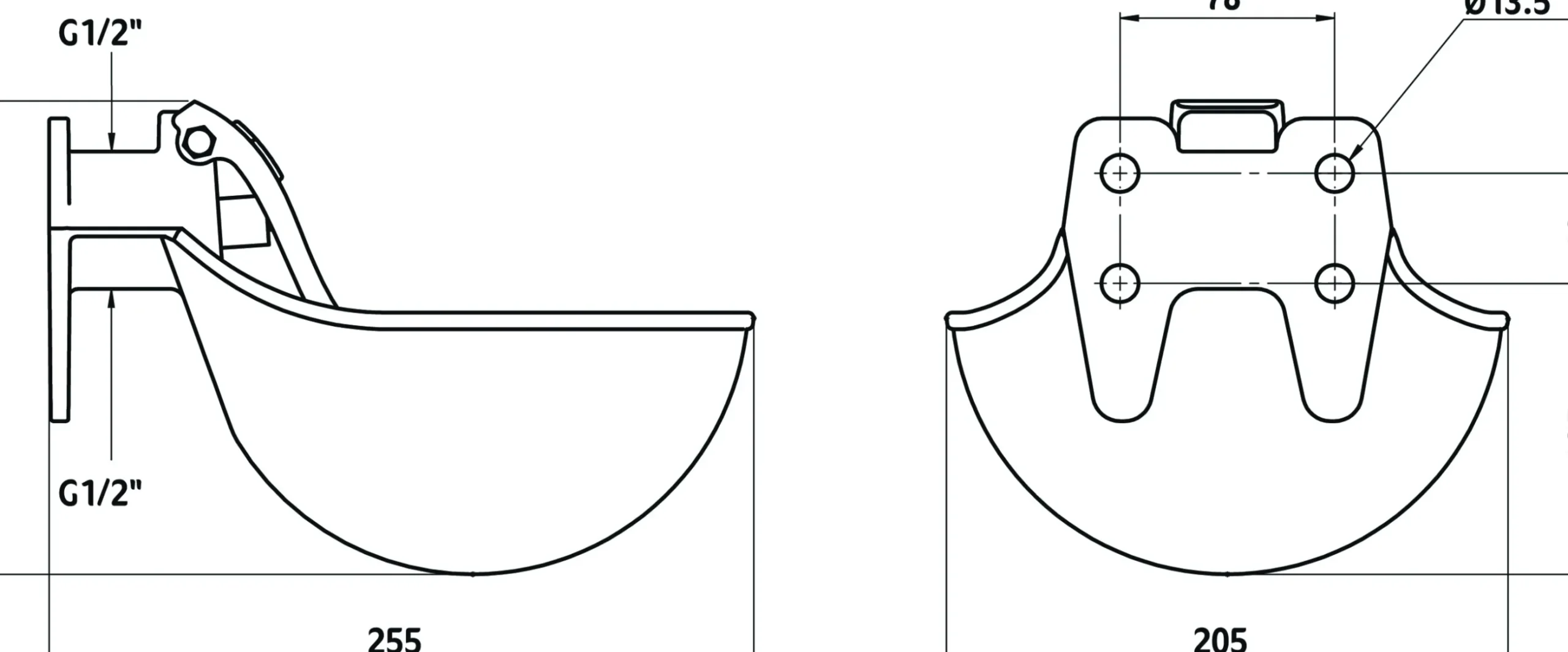 Vattenkopp Kerbl G16 gjutjärn 1,45L