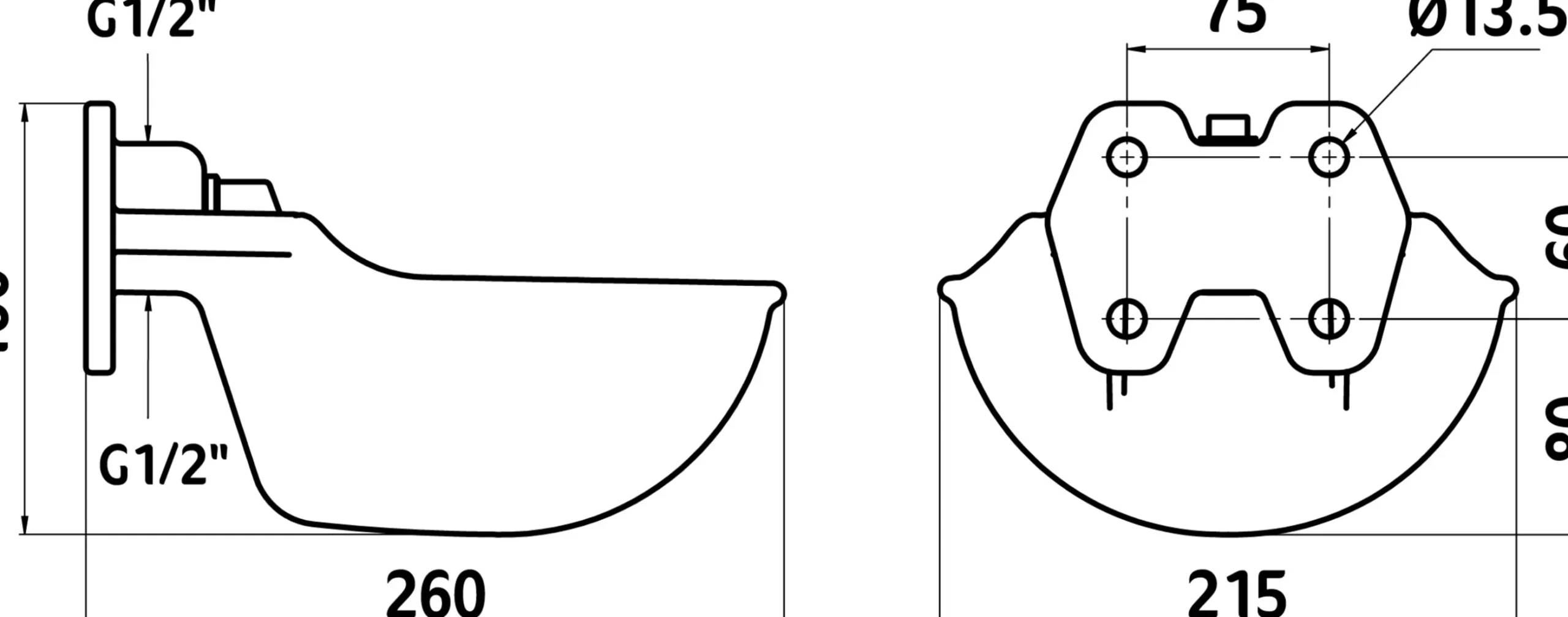 Vattenkopp Kerbl G51 svartemaljerad 1,7L