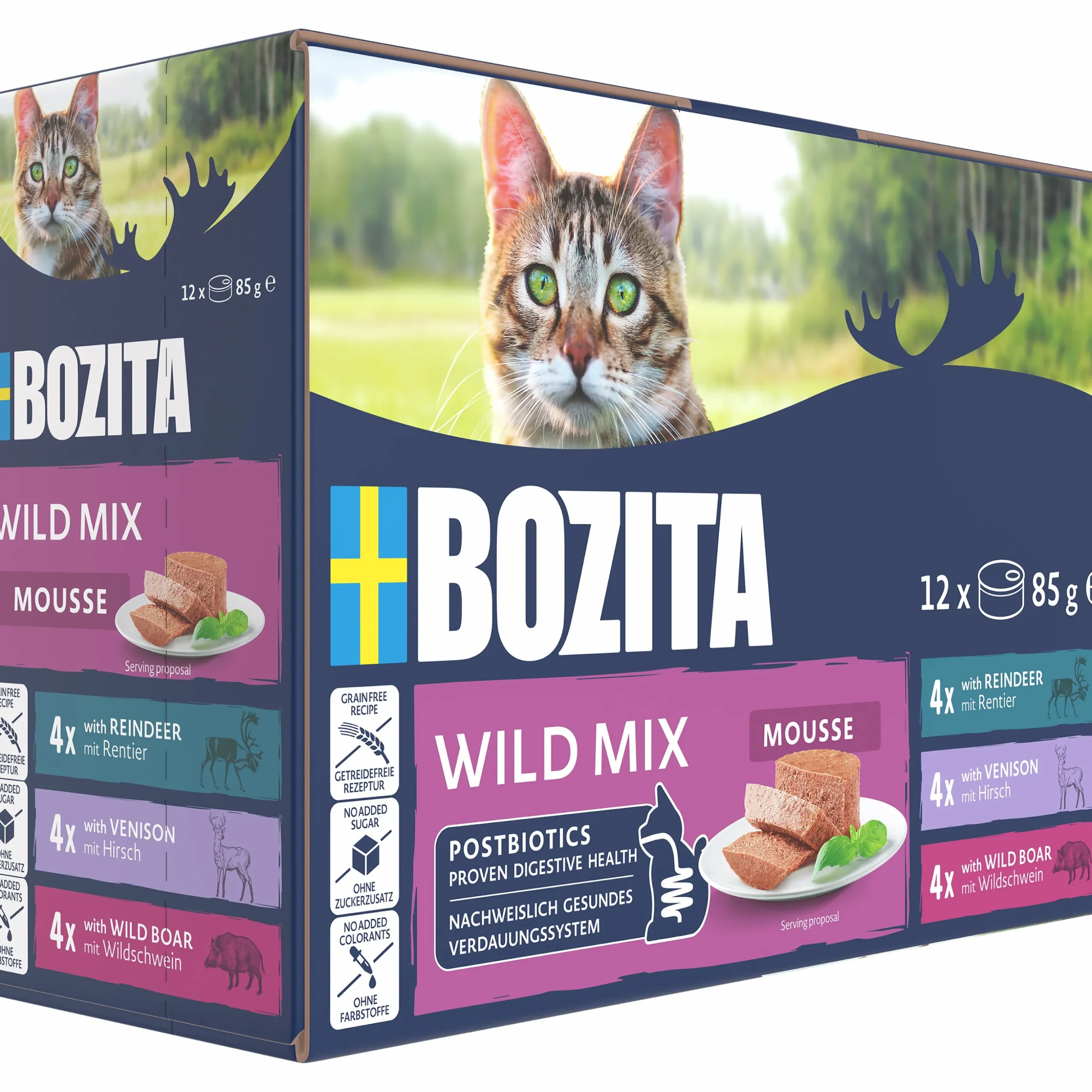 Våtfoder Bozita Menybox Mousse Wild Mix 12x85g