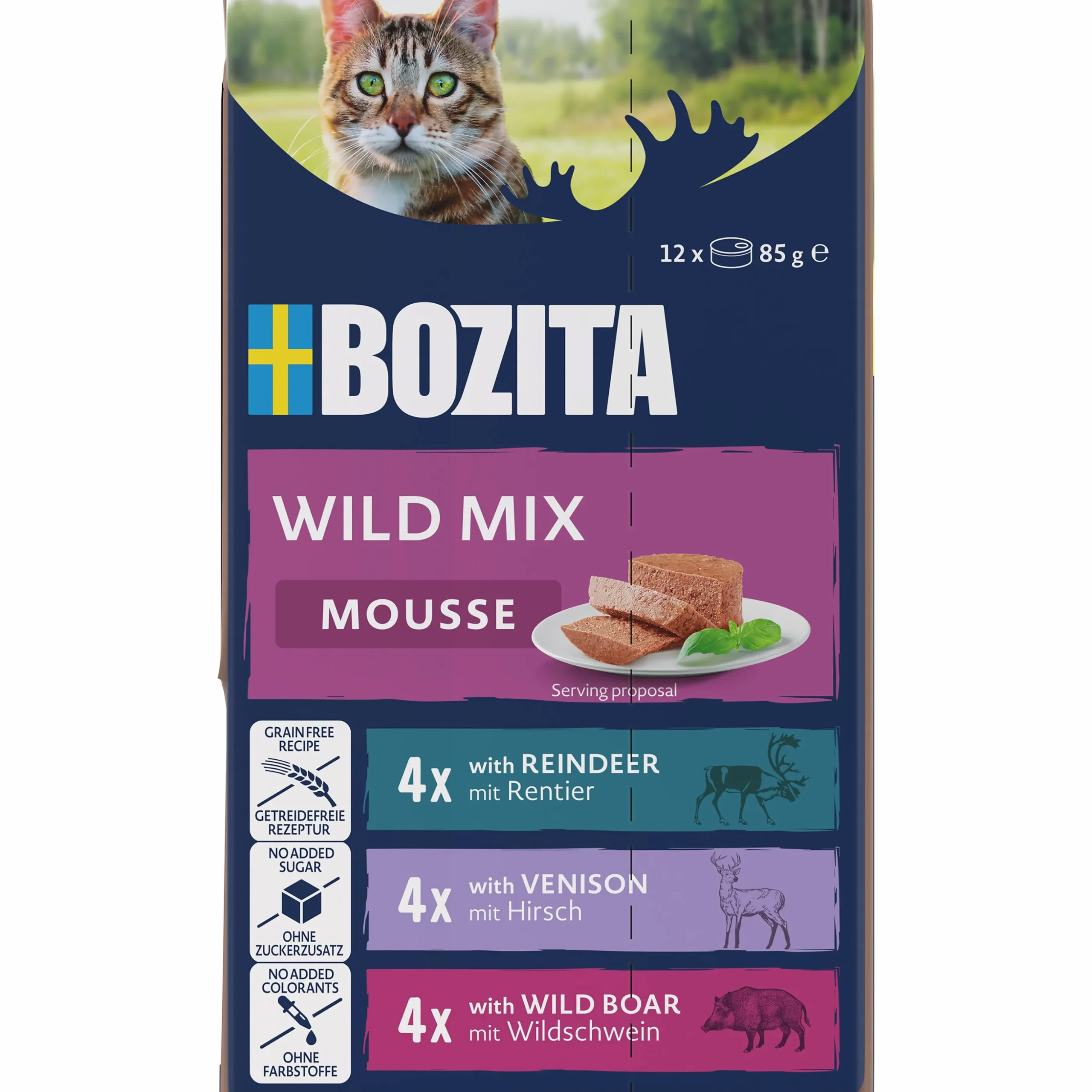 Våtfoder Bozita Menybox Mousse Wild Mix 12x85g