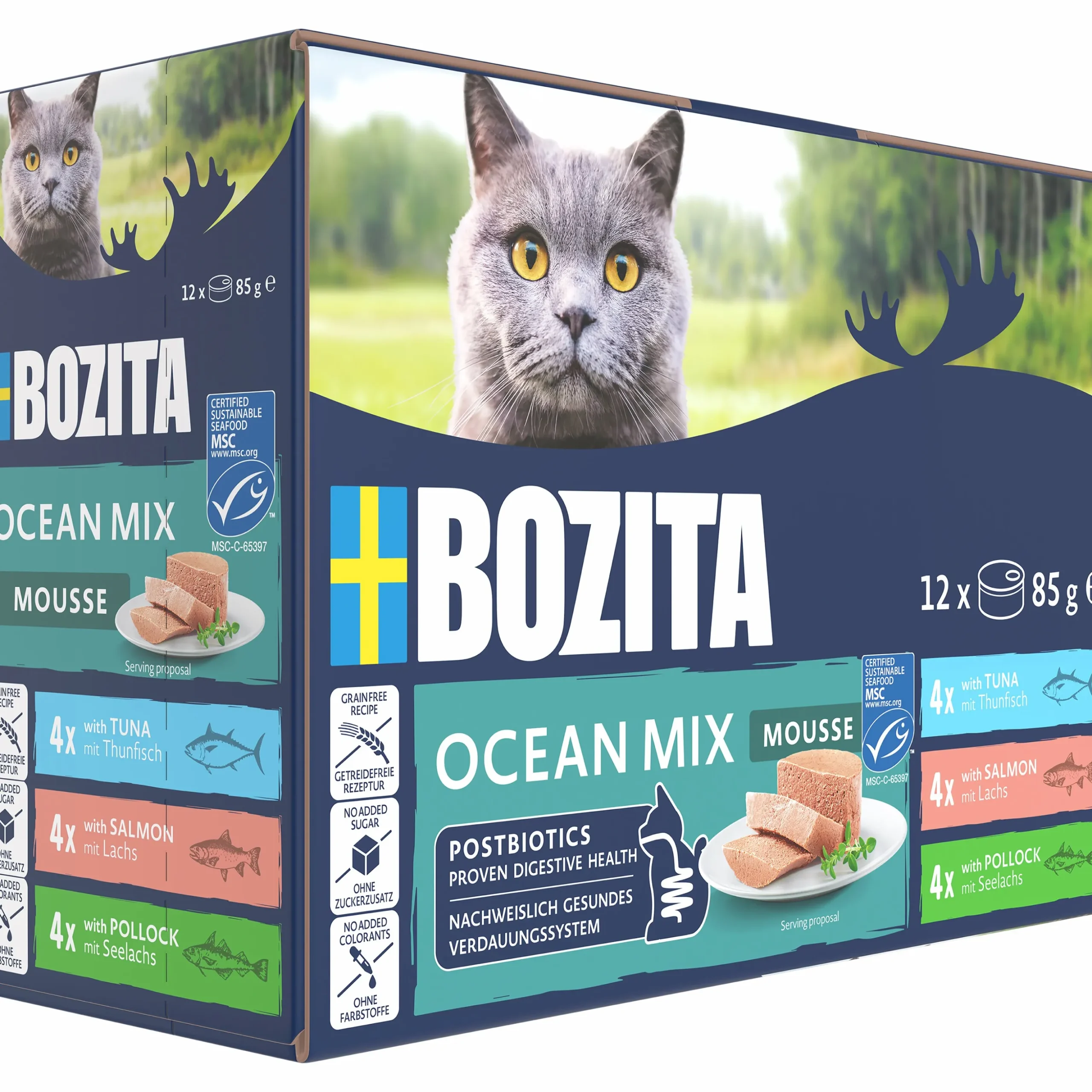 Våtfoder Bozita Menybox Mousse Sea Mix 12x85g