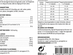Våtfoder Granngården Köttkorv Puppy 800g
