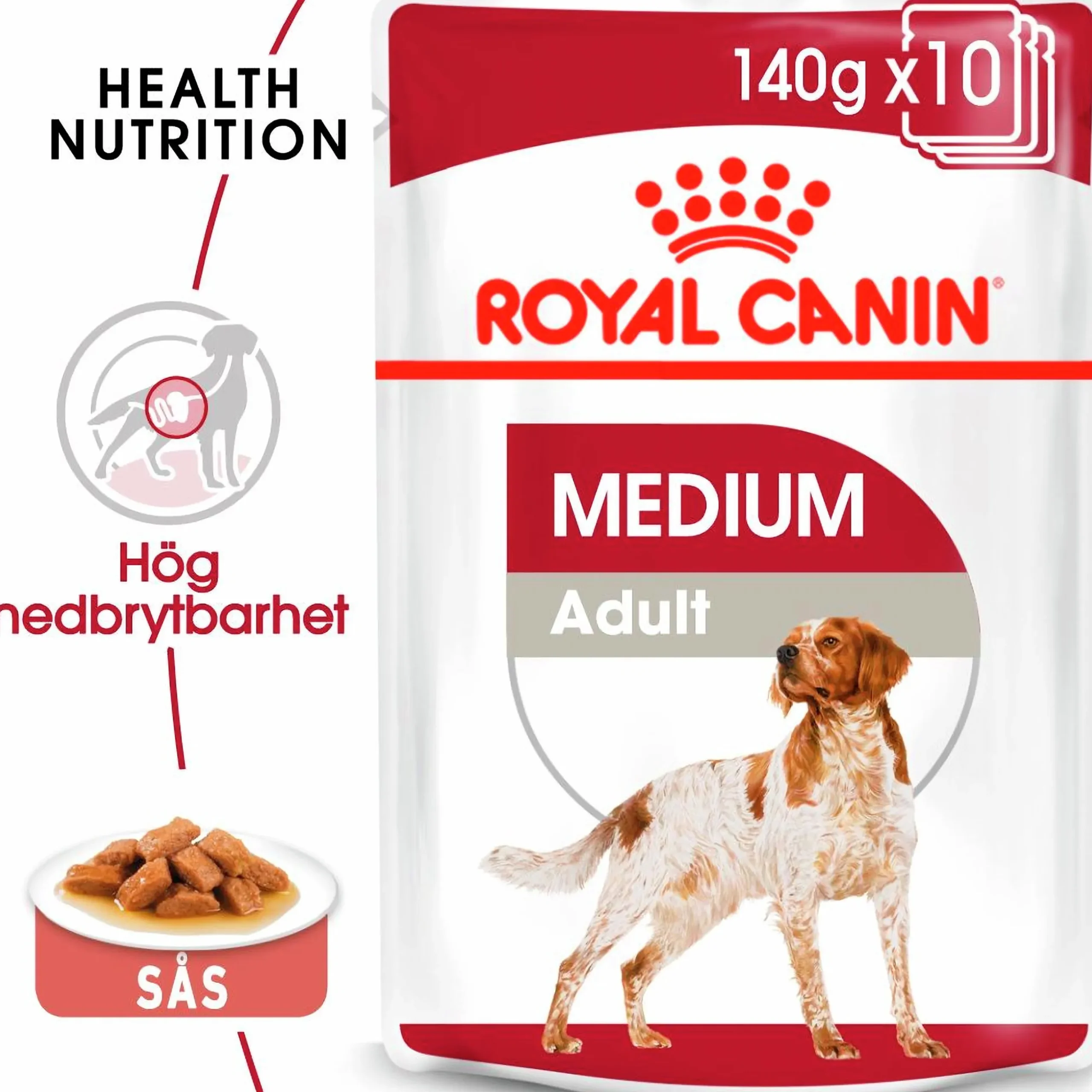 Våtfoder Royal Canin M Adult 10x140g