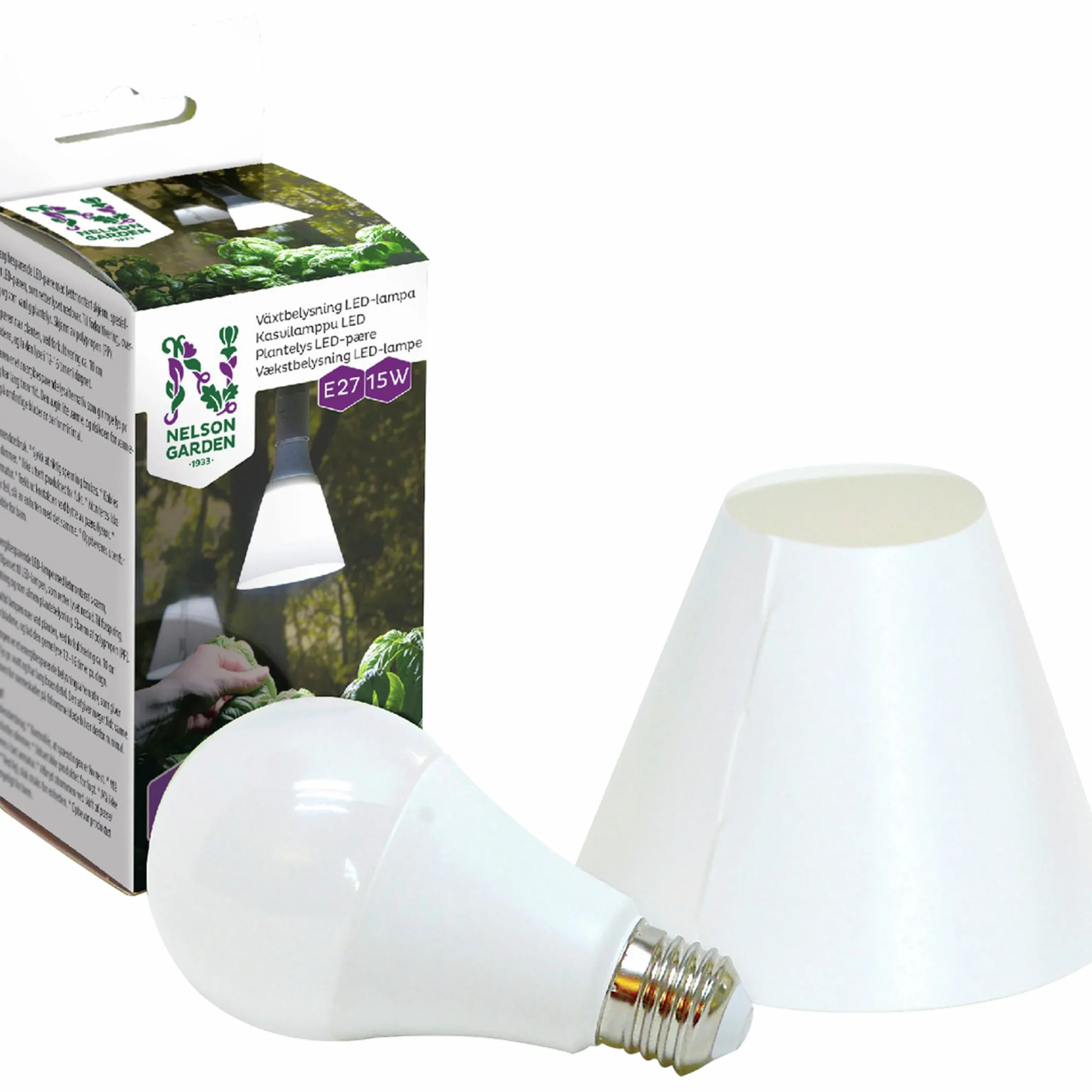 Växtbelysning Nelson Garden LED Lampa med skärm 15W