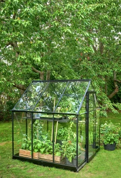 Växthus+Sockel Halls Qube 66 Svart 3,9m2