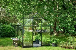 Växthus+Sockel Halls Qube 66 Svart 3,9m2