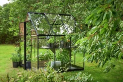 Växthus+Sockel Halls Qube 66 Svart 3,9m2
