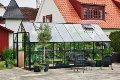 Växthus+Sockel Halls Qube+ 816 Svart 13m2