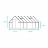Växthus+Sockel Halls Qube+ 812 Svart 9,9m²