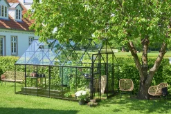 Växthus+Sockel Halls Qube+ 812 Svart 9,9m²